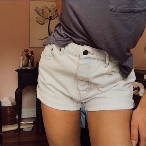 Light-Wash Jean Shorts